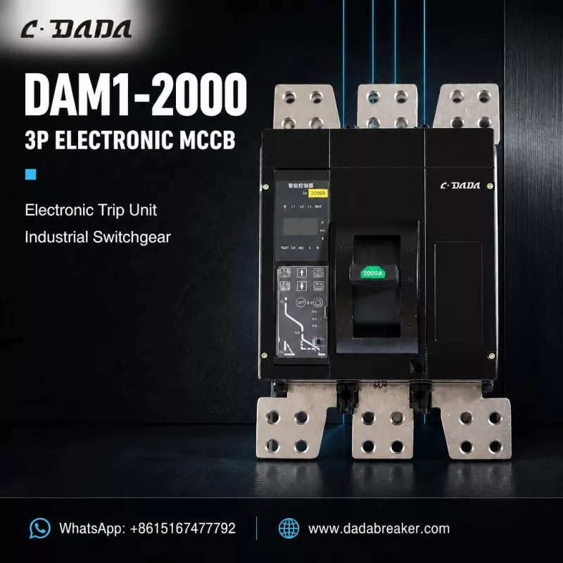 صنعتی سوئچ گیئر کے لیے DAM1-2000 3P الیکٹرانک MCCB | سی ڈی اے ڈی اے الیکٹرک